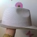 Balta dryžuota skrybėlė