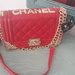 Chanel boy red