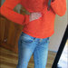 Ryškus oranžinis megztinis