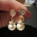 Paauksuoti auskarai su perlais