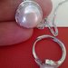 sidabrinis komplektas su perlais 
