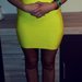 Herve Leger geltona suknelė
