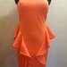 Ryški oranžine suknelė