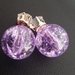 Dvipusiai violetiniai granitiniai auskarai mmmmm