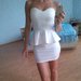 Nauja balta trumputė suknelė