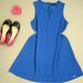 Mėlyna trumpa suknelė