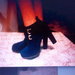 mėlyni aukštakulniai batai