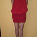 Raudona įdomi suknelė