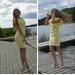 Nauja geltona suknelės vasaros topas