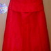 raudonos spalvos proginė/pamergių suknelė
