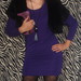 Violetinė suknelė-tunika