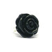 Rankų darbo žiedas - juoda rožė
