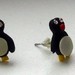 Rankų darbo auskarai "Pingvinukai"