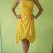 Geltona, puošni suknelė