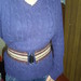 Mėlynas/violetinis megztinis