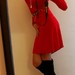 sodriai raudona elegantiska suknele