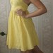 Geltona trumpa daili suknelė