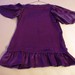 Violetinė šilko suknelė