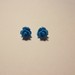 auskarai prie ausies mėlynos rožytės