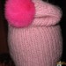 Rožinė šilta kepurė