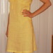 lininė geltona suknelė
