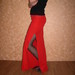 Ilgas raudonas sijonas