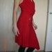 seksuali raudonos spalvos suknele