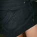 trumputis juodas teranovos sijonas