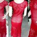 Raudona nerta suknelė