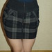 Moteriškas pilkas fishbone sijonas