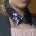 Apykaklė Collar siuvinėta violetiniais karoliukais