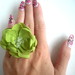 Žalia gėlė žiedas