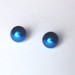 Mėlyni perlo formos auskariukai