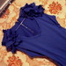 Mėlyna suknelė su kriūzais
