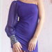 puošni violetinė suknelė 