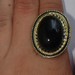 Vintage juodas žiedas