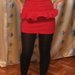 Vienetinis raudonas sijonas