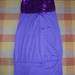 Violetinė suknelė su blizgučiais