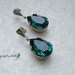 Sidabriniai Swarovski Emerald