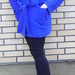 Žieminis mėlynas paltas