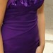 Violetinė proginė suknelė