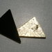 Nauji auskarai auksiniai trikampai