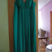 Smaragdinė ilga, puošni suknelė