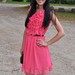 RoŽinė šifoninė suknelė