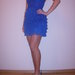 Trumpa mėlyna suknelė