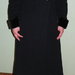 Dailus elegantiškas juodas ilgas paltas