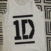 One Direction balti tank top mot marškinėliai
