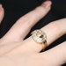 Aukso spalvos žiedas, swarovsky akmenukais 17,5