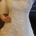 Balta vestuvinė nėrinių ir tiulio suknelė S