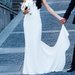 Elegantiška pieno spalvos vestuvinė suknelė